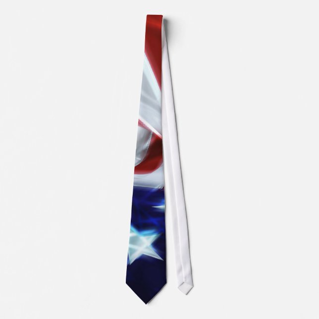 American Flag Glow Stars Tie (Front)