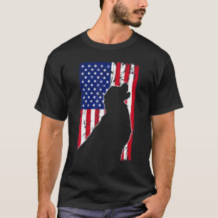 American Flag Golden Retriever Dog Dad Mum Puppy P T-Shirt