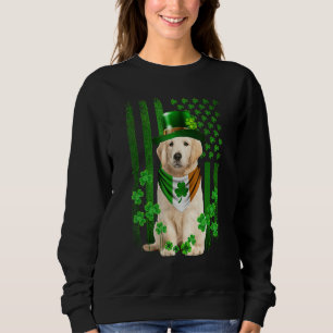 American Flag Golden Retriever Dog Hat Irish St Pa Sweatshirt