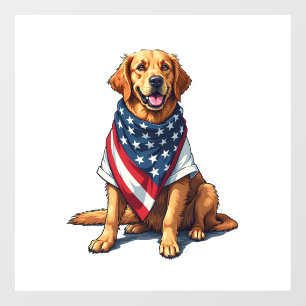 American Flag Golden Retriever Engraved Dog Lover 