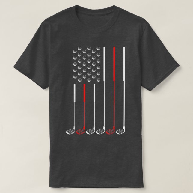 American Flag Golf Clubs Golf Stick Flag Gift 1 T-Shirt (Design Front)