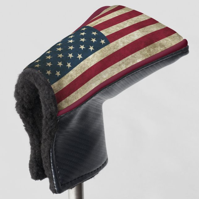 American Flag Golf Head Cover (3/4 Front)