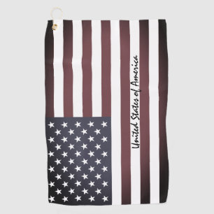 American Flag & golf USA states /sports Washington Golf Towel