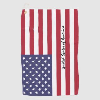 American Flag & golf USA states /sports Washington Towel