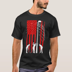 American Flag Golf Vintage 4th Of July Golfer 1 T-Shirt