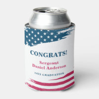 American Flag Graduation Party Can Coolers