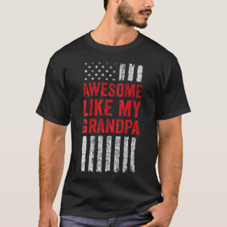 American Flag Granddaughter Grandson Awesome Like  T-Shirt