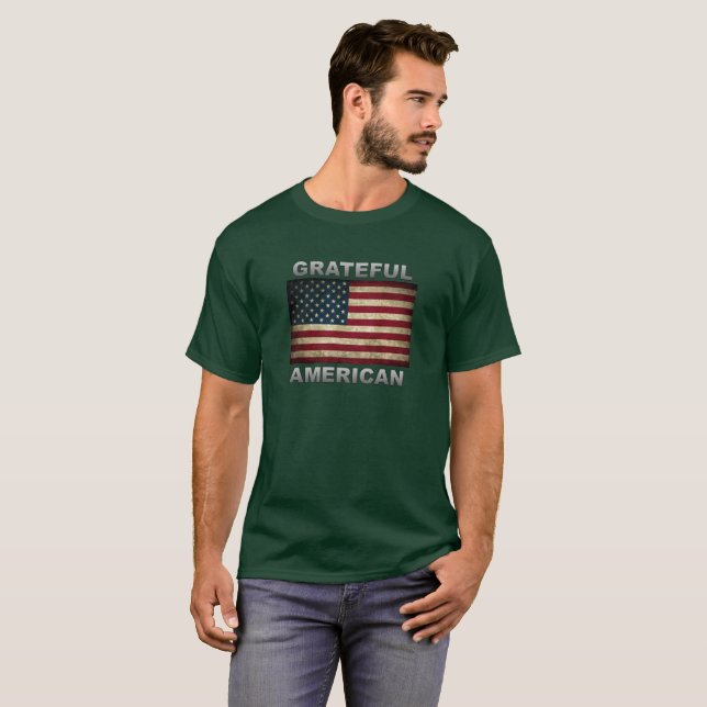 American Flag - Grateful American T-Shirt (Front Full)