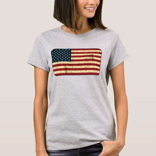 American Flag Grungy T-Shirt (Front)