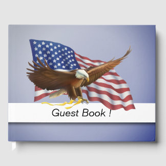 American Flag Guest Book
