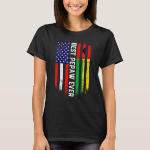 American Flag & Guinea Bissau Flag Best Pepaw Ever T-Shirt