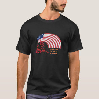 american flag guitar T-Shirt