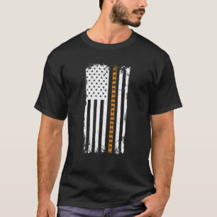 American Flag Halloween Costume Scary Pumpkins Dis T-Shirt