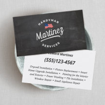American Flag Handyman Carpentry Business Card