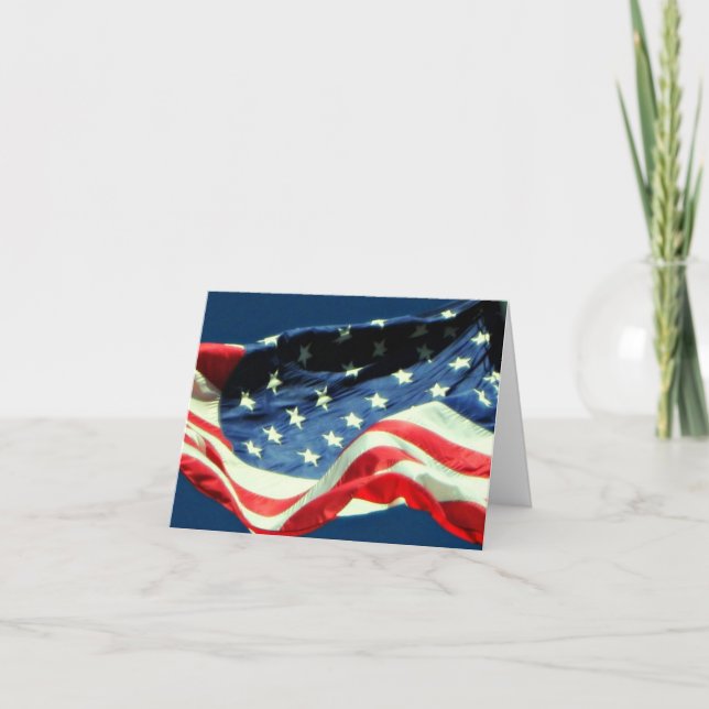 American Flag Happy Veterans Day Military Card (Front)