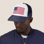 American Flag Hat - USA - Patriotic<br><div class="desc">USA - United States of America - Flag - Patriotic - Independence Day - July 4th - Customisable - Choose / Add Your Unique Text / Colour / Image - Make Your Special Gift - Resize and move or remove and add elements / image with customisation tool. You can also...</div>