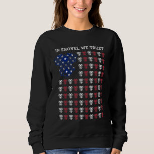 American Flag Hd In Shovel We Trust Shovelhead Mot Sweatshirt