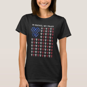 American Flag Hd In Shovel We Trust Shovelhead Mot T-Shirt