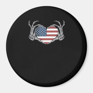 American Flag Heart Classic Design Magnet