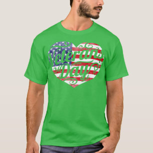American Flag Heart for Veterans Day 1 T-Shirt