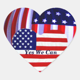 American Flag,heart of love_ Sticker