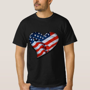 American Flag Heart T-Shirt
