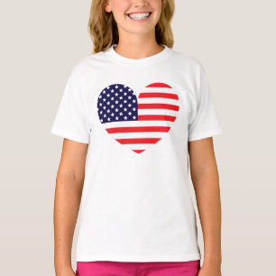 American Flag Heart T-Shirt