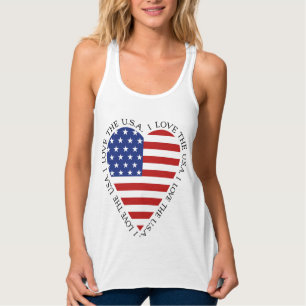 American Flag Heart T-shirt ( KIDS styles too! ) Singlet