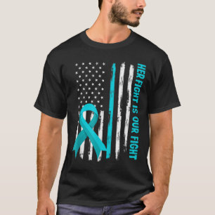 American Flag Her Fight Is My Fight Pots Syndrome  T-Shirt