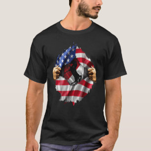 American Flag Hidden 11th Armored Cavalry Regiment T-Shirt