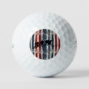 American Flag Hockey Heritage Golf Balls