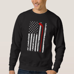 American Flag Hockey USA Patriotic Men Women Youth Sweatshirt