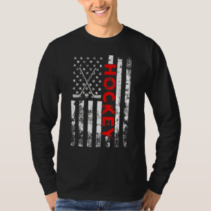American Flag Hockey Usa Patriotic T-Shirt