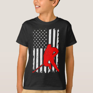 American Flag Hockey Usa Patriotic T-Shirt