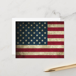 American Flag Holiday Postcard