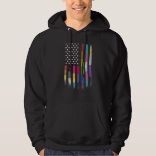 American Flag Homosexual Lgbt Lgbtq Flag 2022 Hoodie