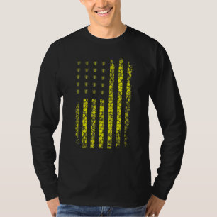 American Flag Honey Bee Honeycomb Beekeeper 1 T-Shirt