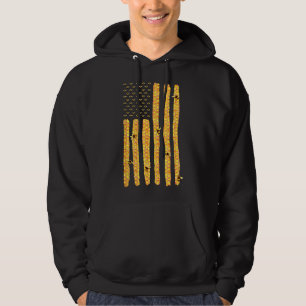 American Flag Honeycomb Honey Bees Beekeeping Beek Hoodie