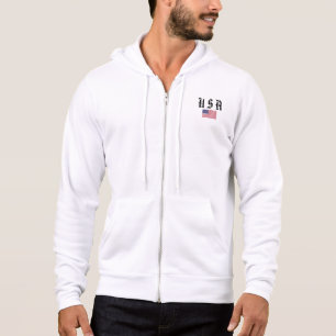 American Flag Hoodie - Patriotic Men's Zip-Up