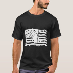 American Flag Horse Lover Patriotic Horseback Ridi T-Shirt