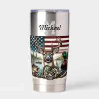 American Flag Hunting and Fishing Themed