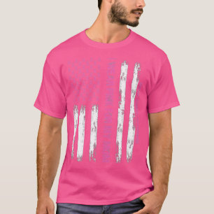American Flag I Wear Pink For My Mum Breast Cancer T-Shirt
