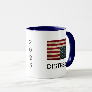 American Flag in Distress Coffee Mug