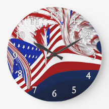 American Flag in Flight Red White Blue Abstract