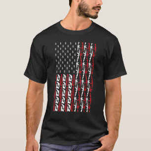 American Flag In Guns 4th Of July Ar 15 Patriotic T-Shirt