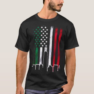 American Flag in Italian Colours NYC skyline  T-Shirt