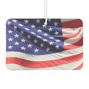 American Flag in the Wind Waving Banner Car Air Freshener