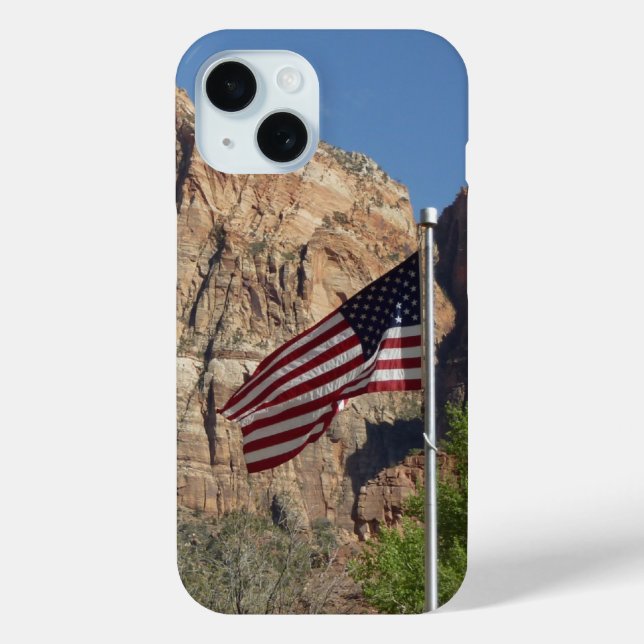 American Flag in Zion National Park I Case-Mate iPhone Case (Back)
