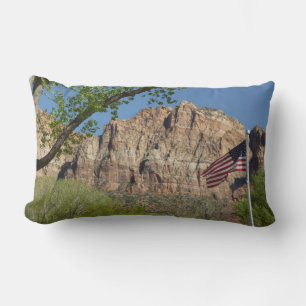 American Flag in Zion National Park I Lumbar Cushion