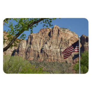 American Flag in Zion National Park I Magnet